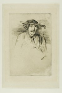 帽子をかぶったウィスラー 作： James Abbott McNeill Whistler