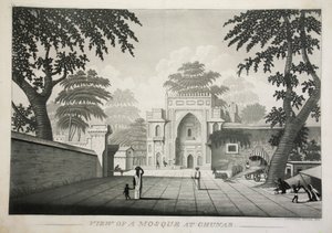 Chunar、パブでモスクのビュー。 1810年の彫刻。 作： James Moffat