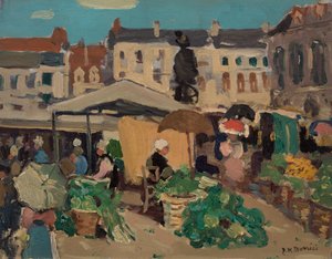 マーケット風景 作： James Morrice