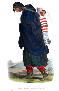 Chippeway（オジブウェ）女と子 作： James Otto Lewis