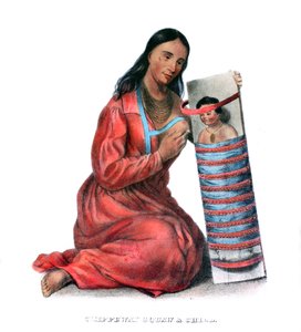 Chippeway（Ojibwe）の女性と子供