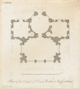 ウェストンアンダーリザード-ダイアナの神殿：彫刻、nd [c 1765-1770]（印刷） 作： James Paine