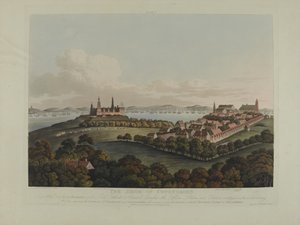 デンマーク1807：コペンハーゲンの包囲、ロバートポラード（1792-1867）とジョセフコンスタンティンスタドラー（1780-1812）によって彫刻され、1807年に公開（色付きのアクアチント）