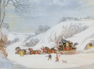 ジョージ・ハントが刻んだ深い雪の中の郵便