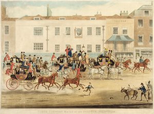 ピークコックでのノースカントリー郵便、イズリントン、1838 作： James Pollard