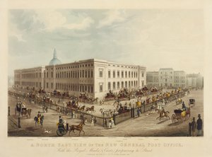 1829年新郵便局の北東ビュー 作： James Pollard