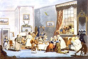 Stage Coach Passengers at Breakfast (Engraving)