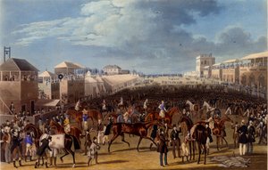 レースオーバー、チャールズハント作、1836年の印刷物（アクアチント） 作： James Pollard