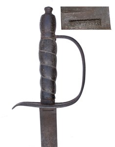 アメリカ独立戦争時のロイヤリスト（トーリー）将校の騎兵用サーベル（金属＆革製 作： James Potter