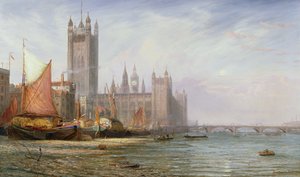 国会議事堂とウェストミンスター橋、1875年頃 作： James Richard Marquis