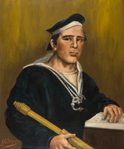 ロバート・アナン (1834-1867) (船上油彩) 作： James Ross Burgoyne