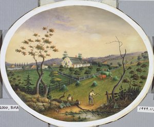 ヴァンブラントホームステッド、1865年頃（紙にトイレ） 作： James Ryder van Brunt