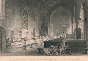 墓の通路、チェスタールストリート教会、ダラム、1834 作： James Sands