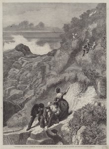 群れを集めて、ウェールズの海岸のシーン 作： James Sant