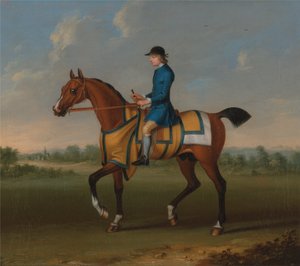 ジョッキーアップのベイ競走馬 作： ジェームズ・シーモア