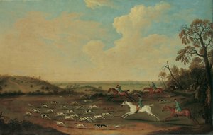 ハンプシャー、コーリーでの大泣きの狩り、1770年頃 作： James Seymour