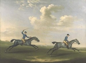 運動する2頭の競走馬 作： James Seymour