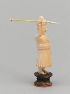 黒のポーン、チェスの駒、インド、1820年頃 作： James Sharples