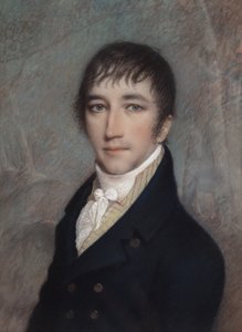 クレメント・クラーク・ムーア、3/1810（グレーの紙にパステル 作： James Sharples
