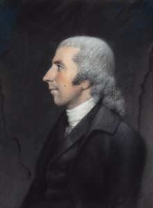 Rev.Jedidiah Morse（灰色の紙にパステルで描いたもの 作： James Sharples