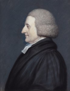 The Rev.Richard Greaves（灰色の紙にパステル画 作： James Sharples