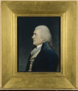 トーマス・ジェファーソン、1797年頃（グレーの紙にパステル画 作： James Sharples