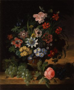 花と果実、1827 作： James Sillett