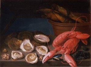 ロブスターの静物 作： James Sillett