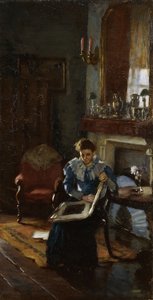 ダブリンのインテリア、1915〜20年頃（キャンバスに油彩） 作： James Sinton Sleator