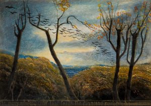 The Many Wintered Crow」（1880年）。 作： James Smetham