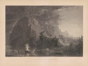 人生の航海：子供時代 作： James Smillie, after Thomas Cole