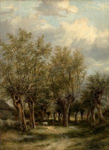 1830年頃、ノーフォーク、ノーリッチ近郊の車線 作： James Stark
