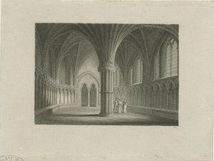 リッチフィールド大聖堂の内部-チャプターハウス：鋼の彫刻、nd [c 1815]（印刷） 作： James Storer