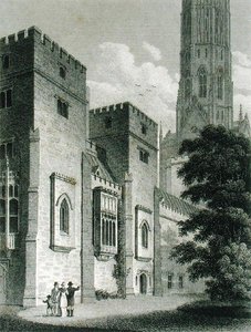 1812年に出版されたフォンシル・アビーの南東部の眺め（エングレーヴィング 作： James Storer
