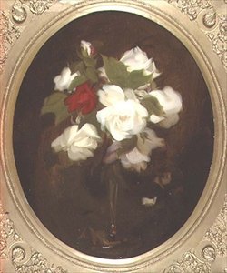 薔薇のある静物画（油彩・キャンバス 作： James Stuart Park