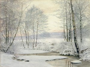冬の日没（紙にトイレ） 作： James Thomas Watts