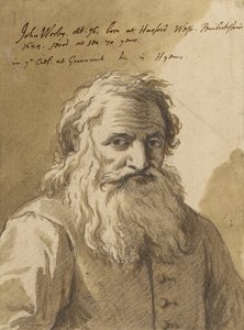 ジョン・ウォーリー（1624-1721）、1720年頃（黒鉛、水彩、褐色） 作： James Thornhill