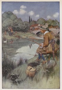 Izaak Walton による The Compleat Angler のイラスト 作： James Thorpe