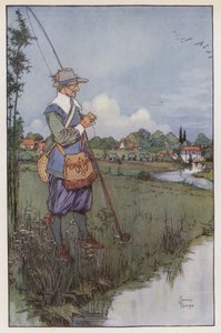 Izaak Walton による The Compleat Angler のイラスト 作： James Thorpe