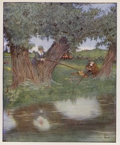 Izaak Walton による The Compleat Angler のイラスト 作： James Thorpe