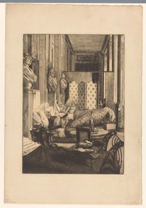 1870年から1871年のパリ包囲戦中のコメディ・フランセーズのホワイエ 作： James Tissot