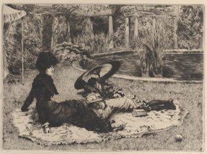 On the Grass, 1880年。 作： James Tissot