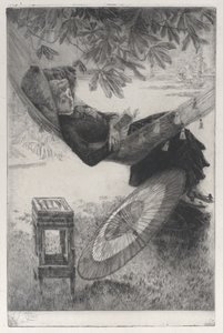 ハンモック、1880年。 作： James Tissot