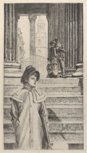 ナショナル ギャラリーのポルティコ、ロンドン、1878 年。 作： James Tissot