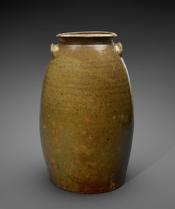ジャー、c。 1873-1900（アルカリ釉石器） 作： James W. Haden