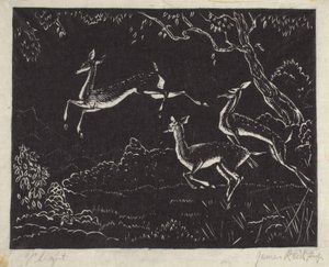 飛翔（木版画） 作： James W. Reid