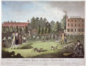 サルバドール ハウス アカデミーの背面図、トゥーティング、ワンズワース、ロンドン、1787 年 作： James Walker