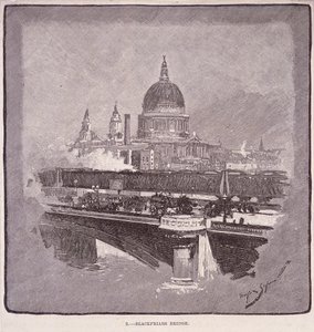 ブラックフライアーズ ブリッジ、ロンドン、1796 年 作： James Walker