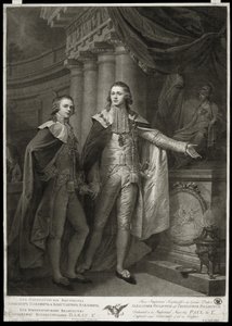 1797年にロシアの大公アレクサンドルパブロビッチとコンスタンティンパブロビッチの肖像 作： James Walker