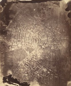 熱気球から見たボストン（1860年代 作： James Wallace Black